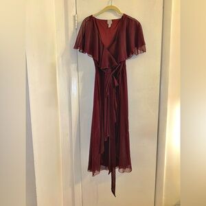 ASOS Elegant Burgundy Dress